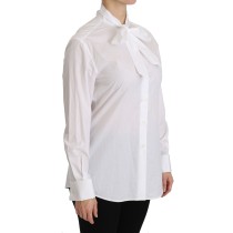 Dolce & Gabbana Elegantes weißes Poloshirt mit Rollkragen