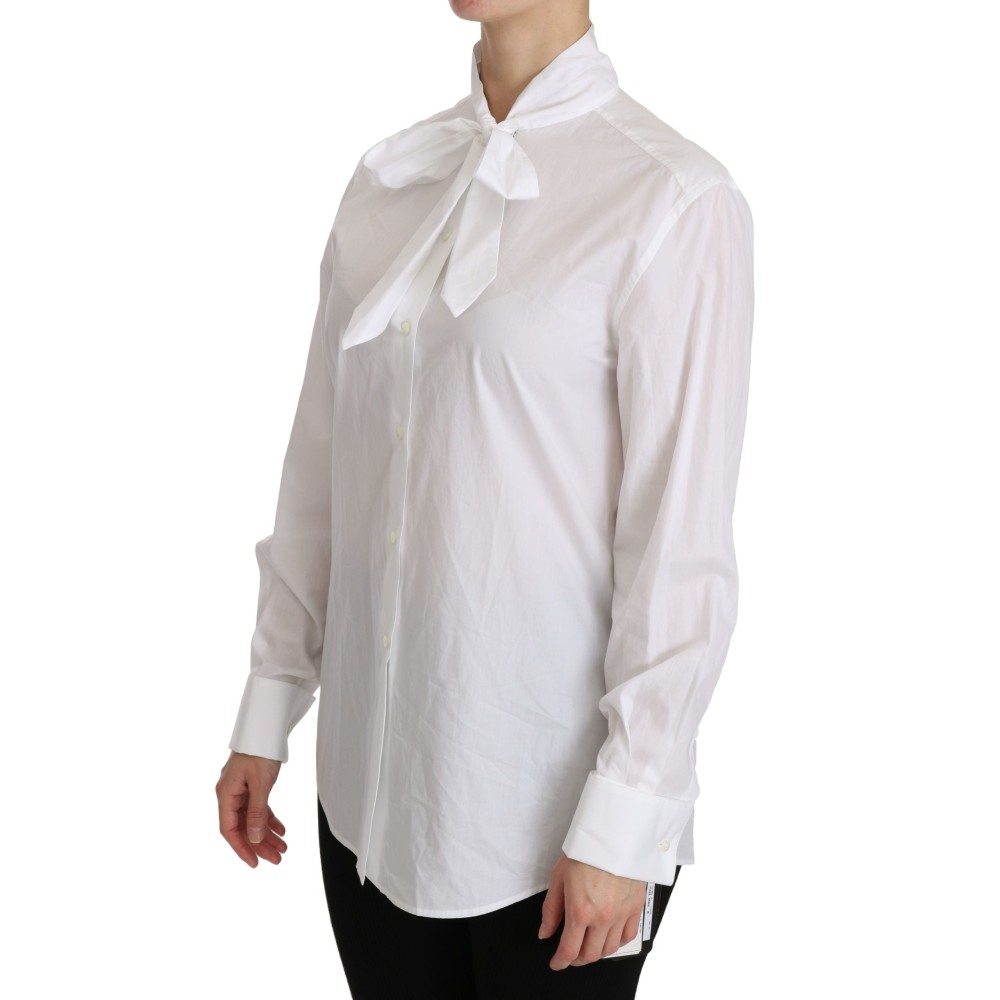 Dolce & Gabbana Elegantes weißes Poloshirt mit Rollkragen
