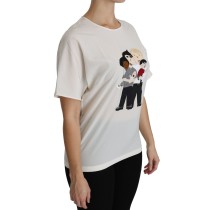 Dolce & Gabbana Elegantes Rundhals-Top aus Seidenmischung
