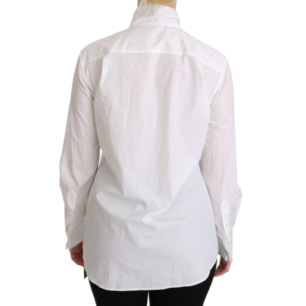 Dolce & Gabbana Elegantes weißes Poloshirt mit Rollkragen