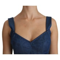 Dolce & Gabbana Elegantes ärmelloses Bustier-Top in Blau