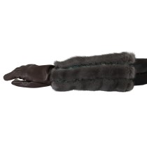 Dolce & Gabbana Elegante Mittelarm-Lederhandschuhe in Braun