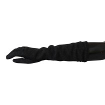 Dolce & Gabbana Elegante mittellange Wollhandschuhe in Schwarz
