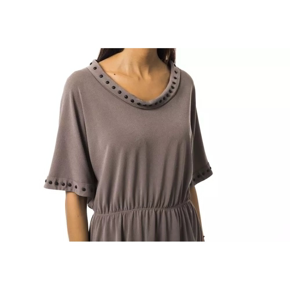 BYBLOS Graues Polyester T-Shirt für Frauen