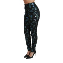 Dolce & Gabbana Florale Skinny-Hose mit hoher Taille