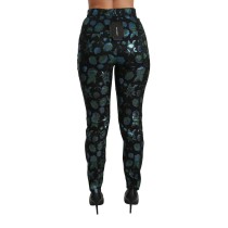 Dolce & Gabbana Florale Skinny-Hose mit hoher Taille