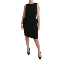 Dolce & Gabbana Elegantes knielanges Etuikleid in Schwarz