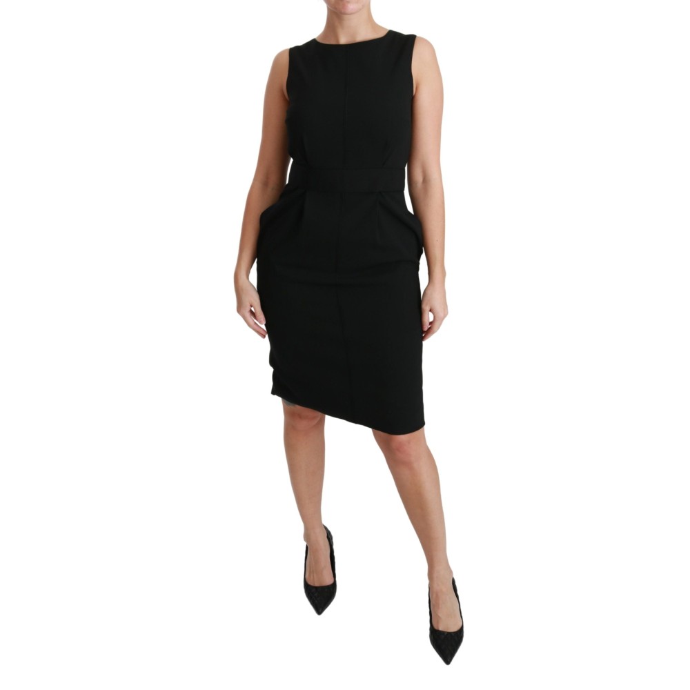 Dolce & Gabbana Elegantes knielanges Etuikleid in Schwarz