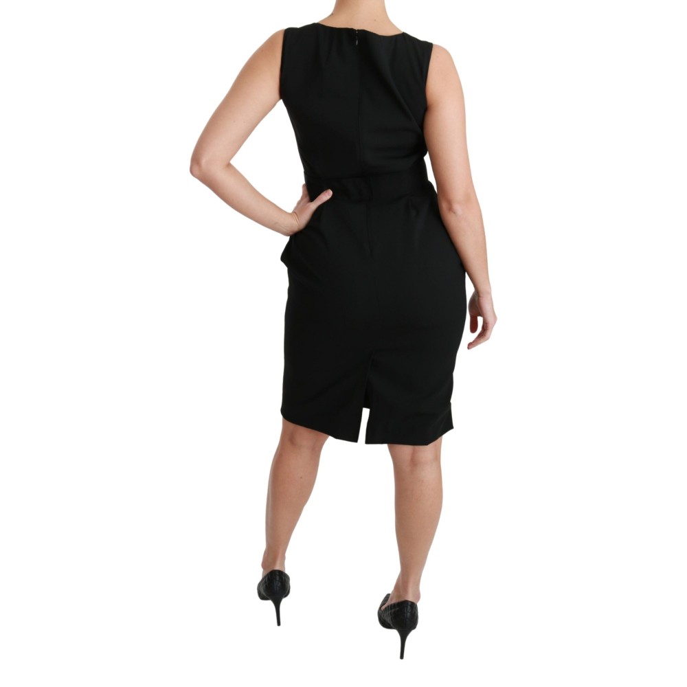 Dolce & Gabbana Elegantes knielanges Etuikleid in Schwarz