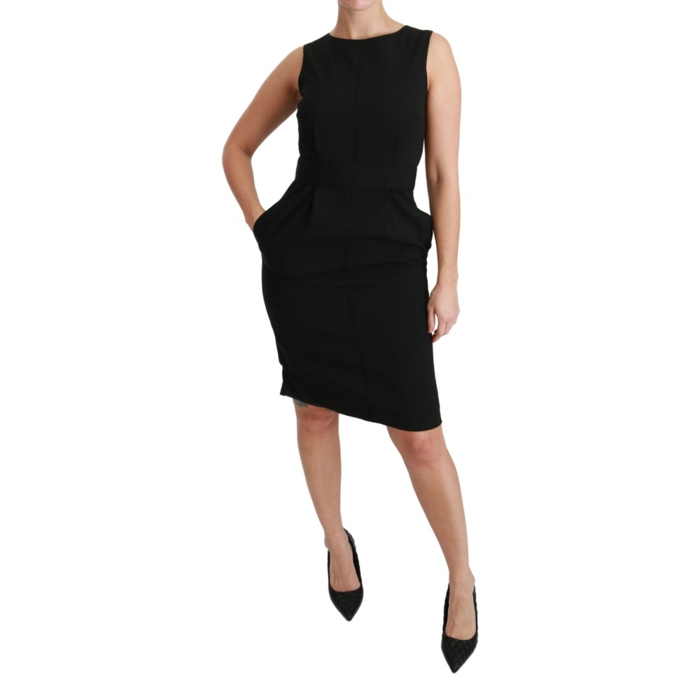 Dolce & Gabbana Elegantes knielanges Etuikleid in Schwarz