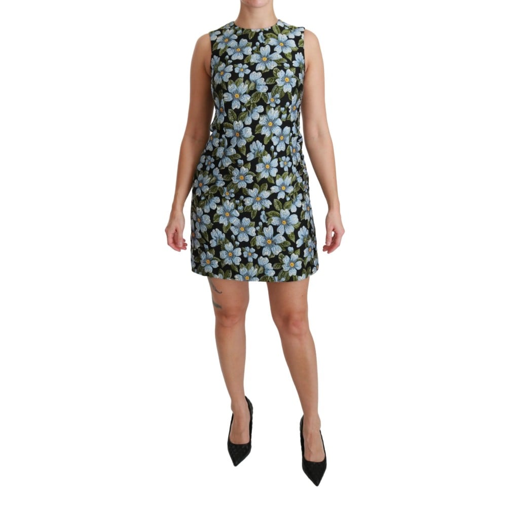 Dolce & Gabbana Elegantes geblümtes Mini-Shiftkleid