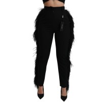 Dolce & Gabbana Elegante Hose mit hoher Taille aus Wollmischung