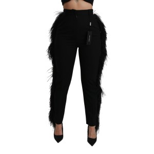 Dolce & Gabbana Elegante Hose mit hoher Taille aus Wollmischung