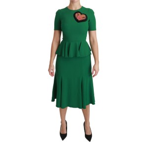 Dolce & Gabbana Enchanted Grünes Meerjungfrauen Midikleid