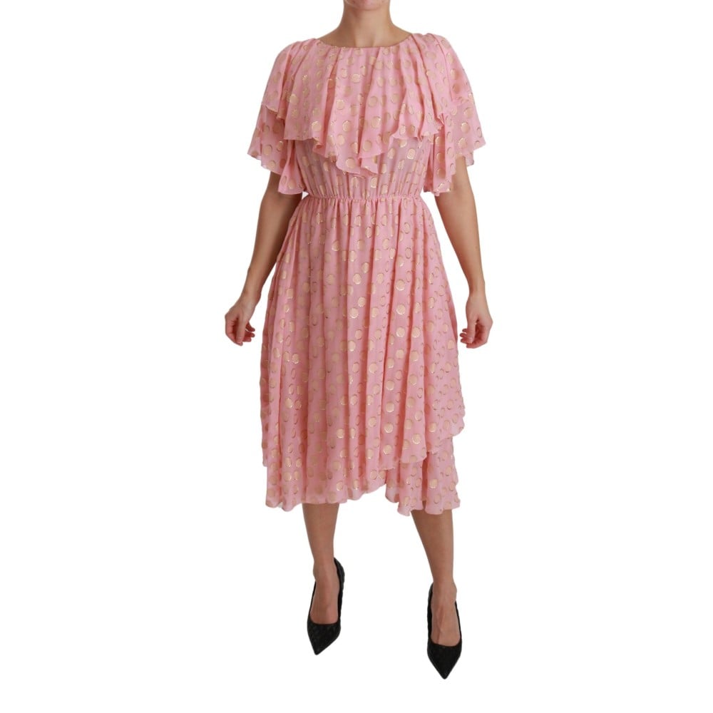 Dolce & Gabbana Elegantes plissiertes Midikleid in A-Linie