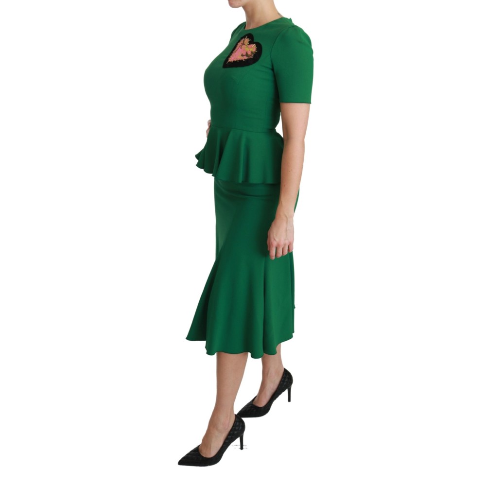 Dolce & Gabbana Enchanted Grünes Meerjungfrauen Midikleid