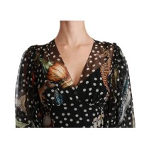 Dolce & Gabbana Elegantes Maxikleid aus Seide mit Plissee in A-Linie