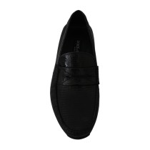 Dolce & Gabbana Exquisite Loafers aus schwarzem Eidechsenleder