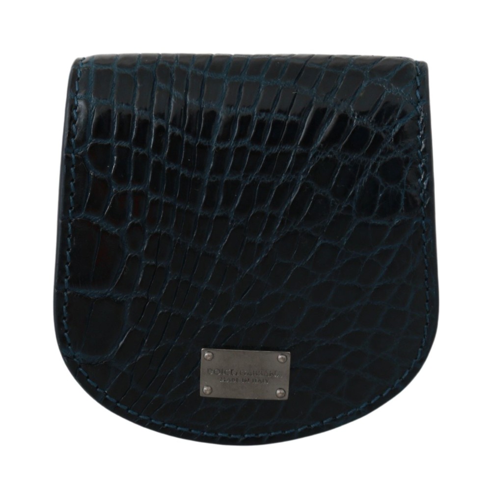 Dolce & Gabbana Exquisites dunkelblaues Münzetui Brieftasche