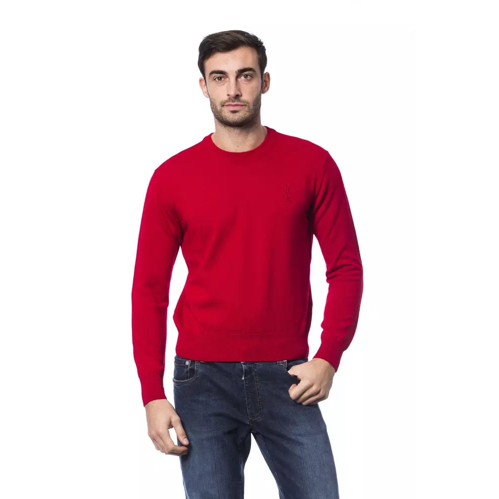 Billionaire Italian Couture Roter Pullover aus Merinowolle für Männer