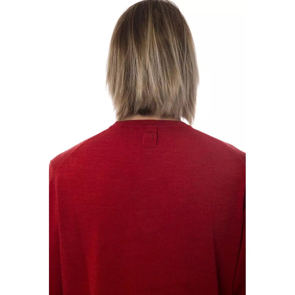 Billionaire Italian Couture Roter Pullover aus Merinowolle für Männer