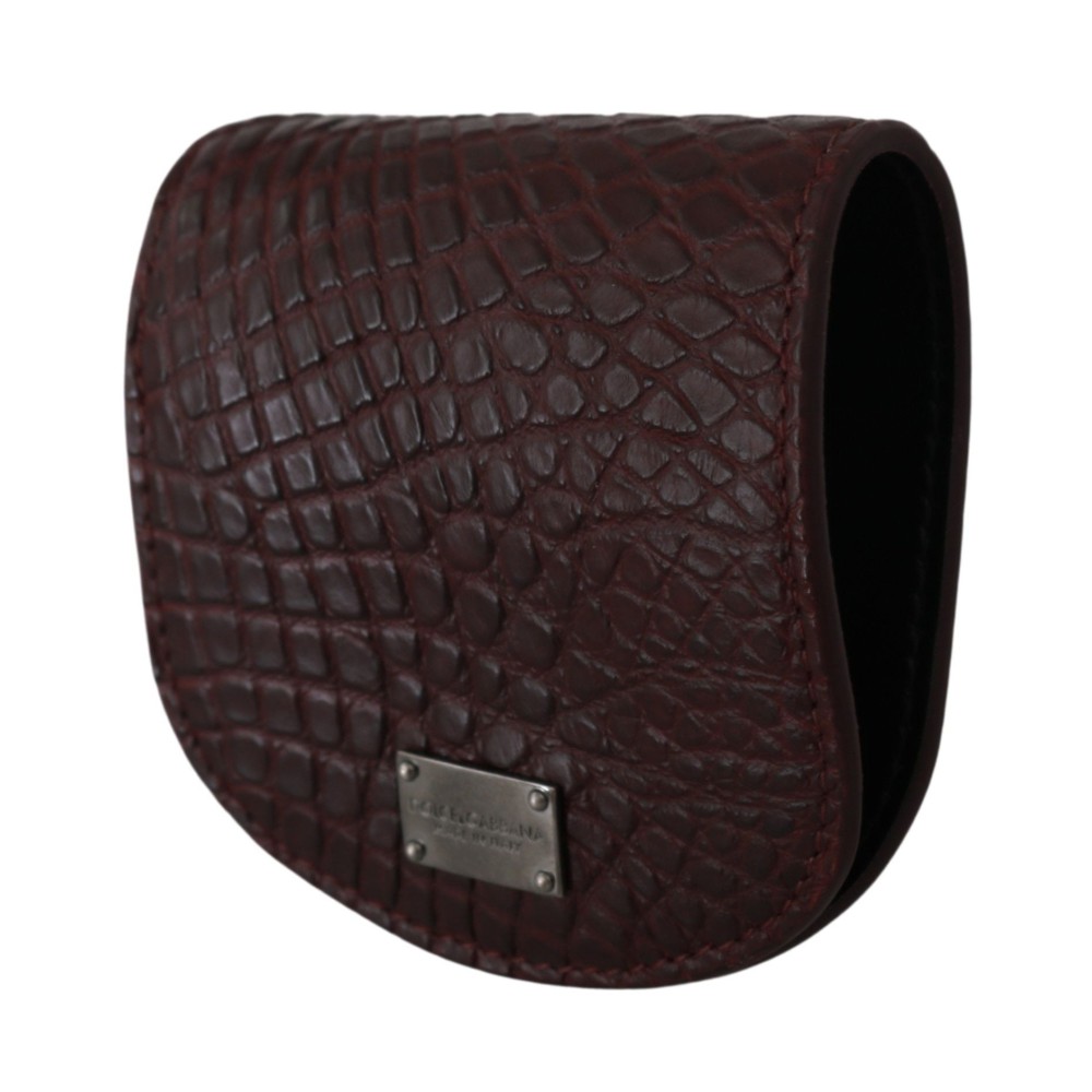 Dolce & Gabbana Raffiniertes Caimano Leder-Münzetui