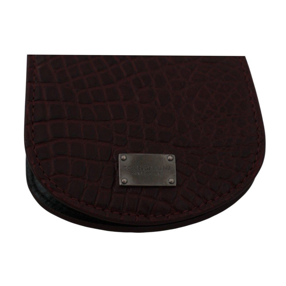 Dolce & Gabbana Raffiniertes Caimano Leder-Münzetui