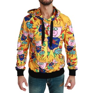 Dolce & Gabbana Eleganter gelber Kapuzenpulli