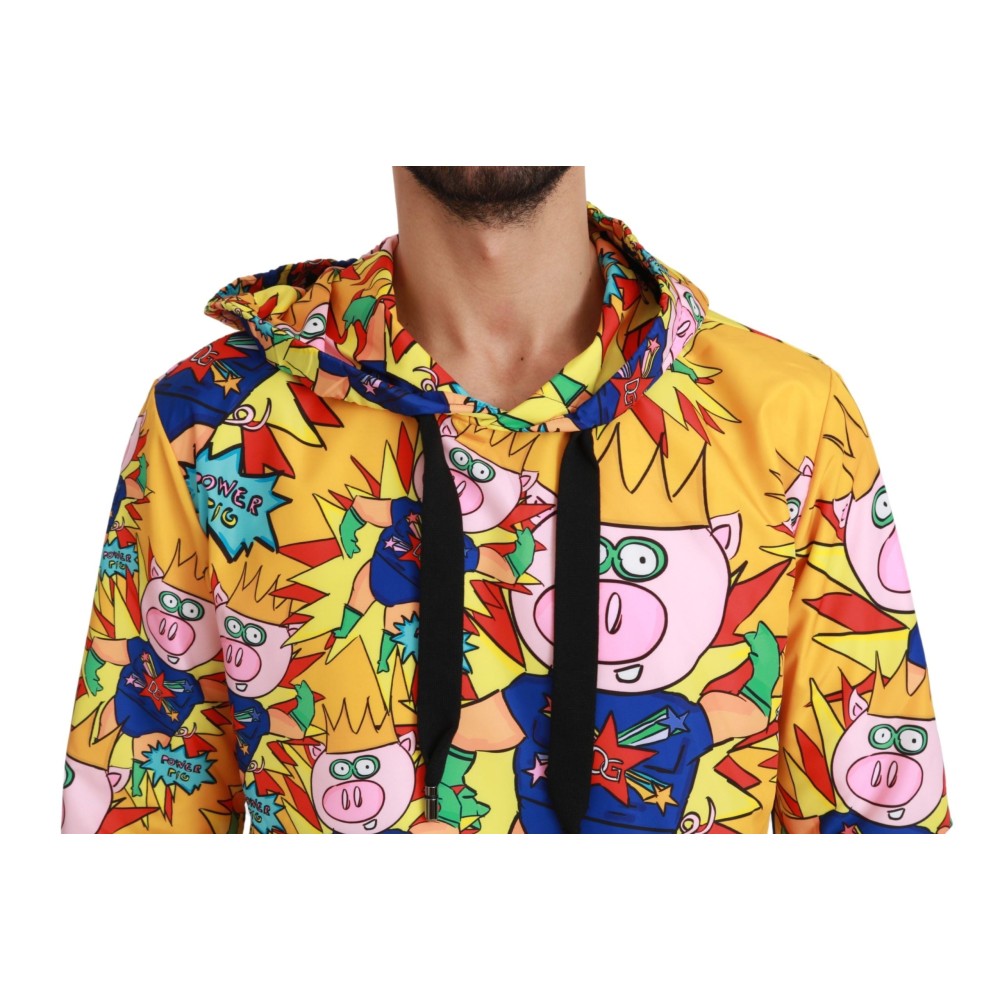 Dolce & Gabbana Eleganter gelber Kapuzenpulli