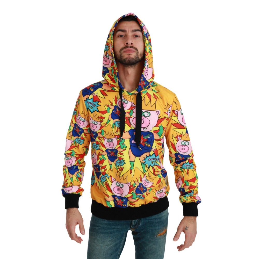 Dolce & Gabbana Eleganter gelber Kapuzenpulli