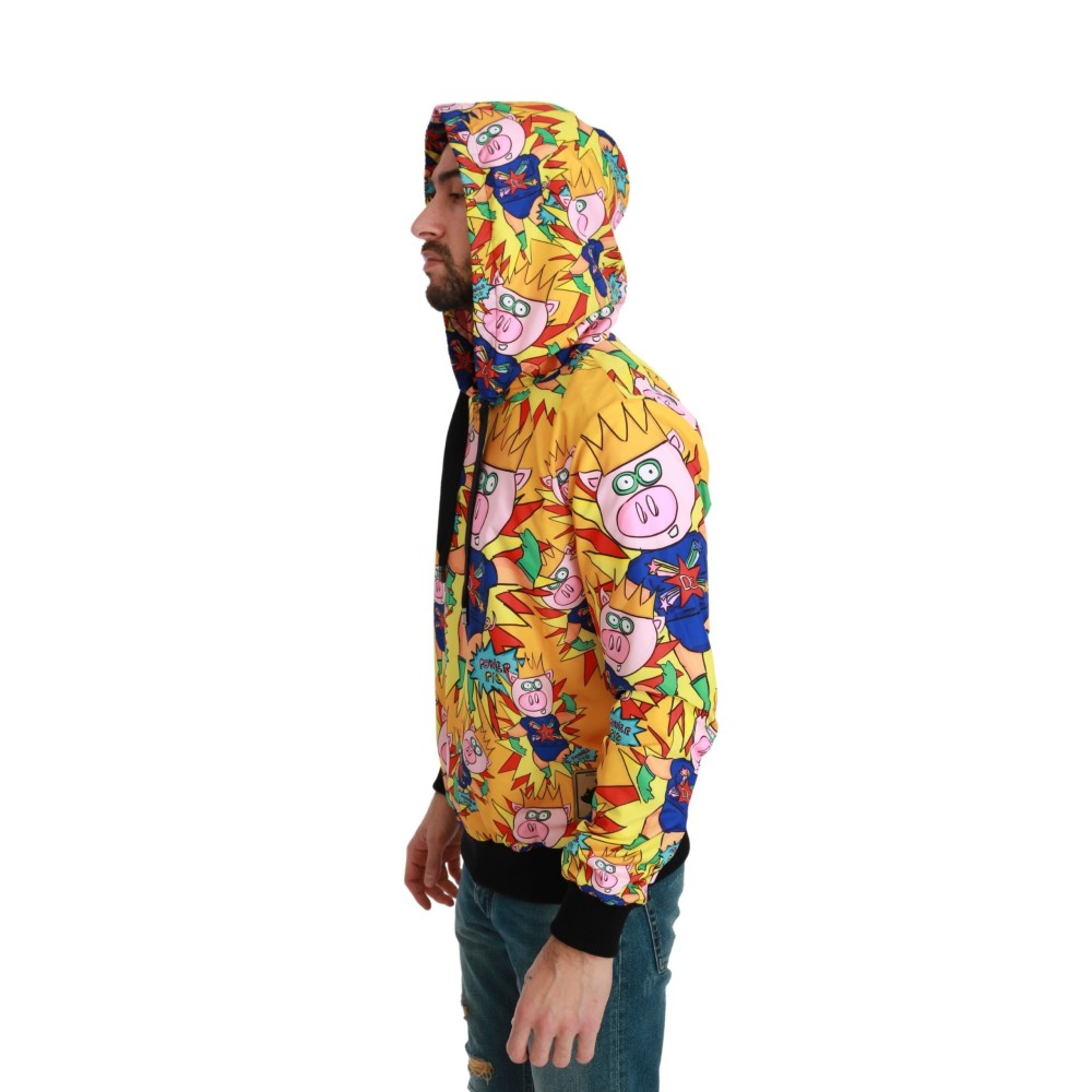 Dolce & Gabbana Eleganter gelber Kapuzenpulli