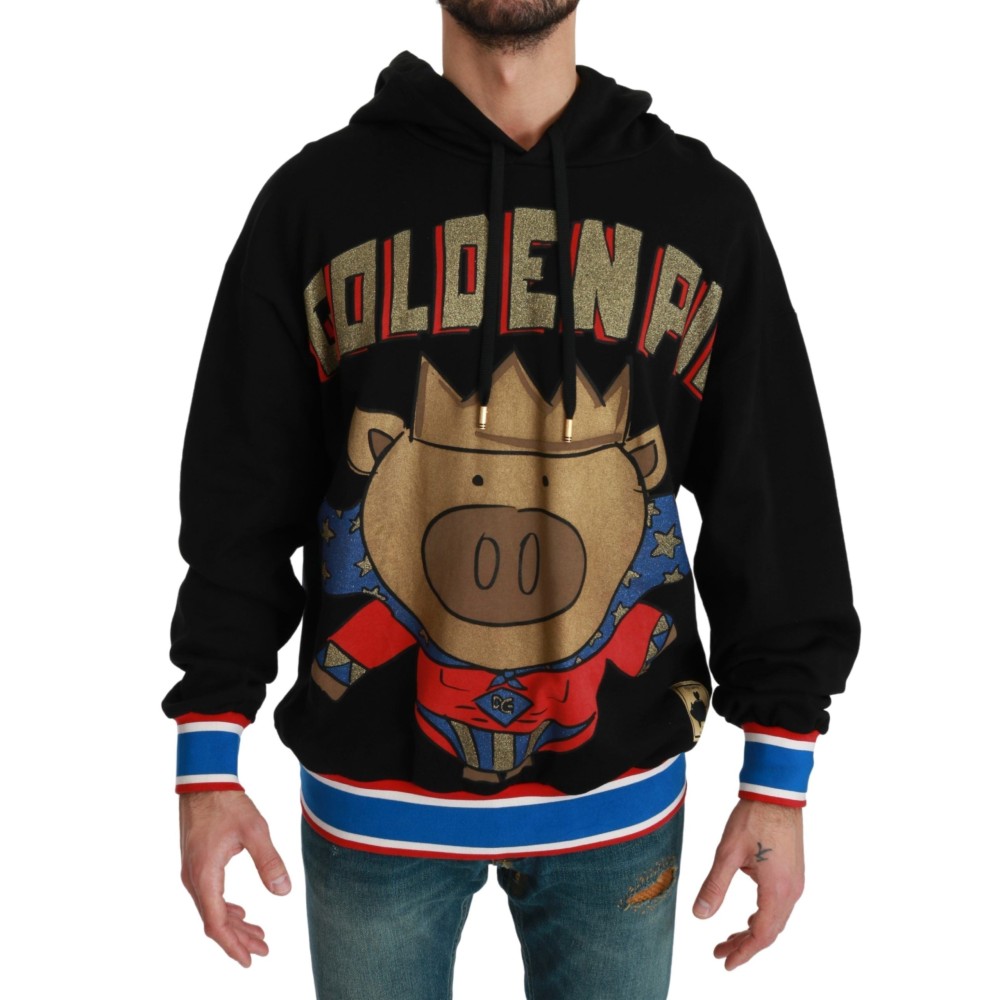 Dolce & Gabbana Eleganter Kapuzenpulli mit königlichem Motiv