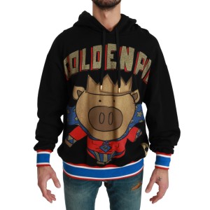 Dolce & Gabbana Eleganter Kapuzenpulli mit königlichem Motiv