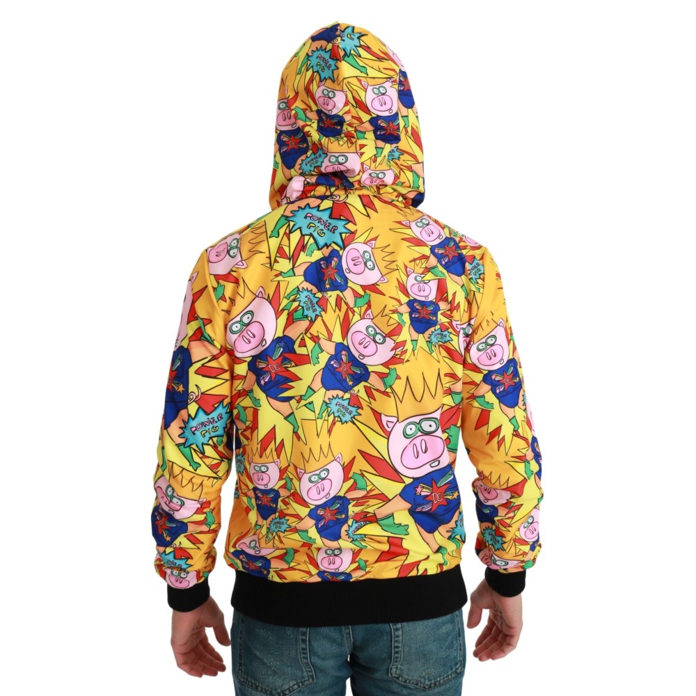Dolce & Gabbana Eleganter gelber Kapuzenpulli
