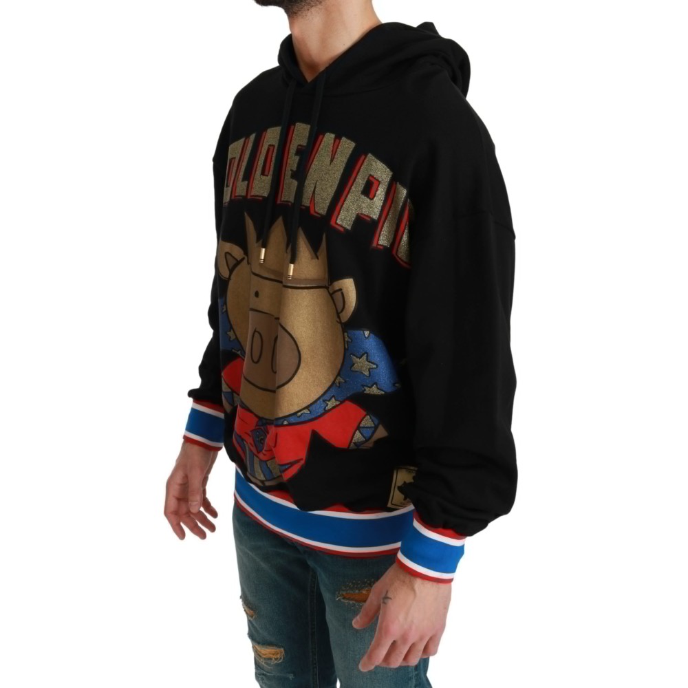 Dolce & Gabbana Eleganter Kapuzenpulli mit königlichem Motiv