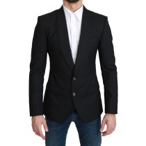 Dolce & Gabbana Eleganter schwarzer formeller Blazer aus Schurwolle