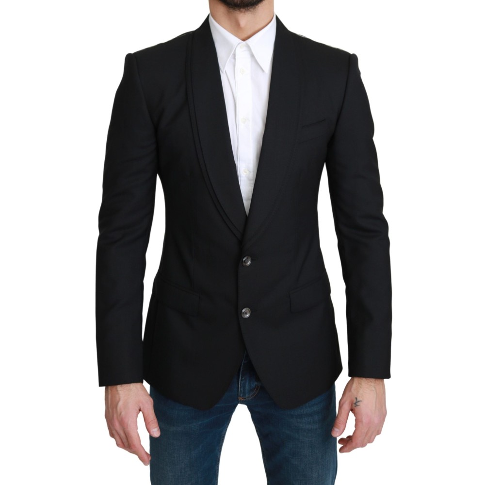 Dolce & Gabbana Eleganter schwarzer formeller Blazer aus Schurwolle