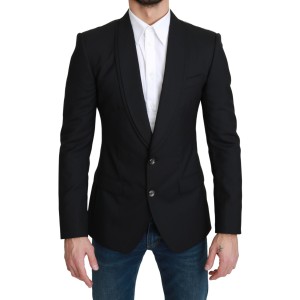 Dolce & Gabbana Eleganter schwarzer formeller Blazer aus Schurwolle