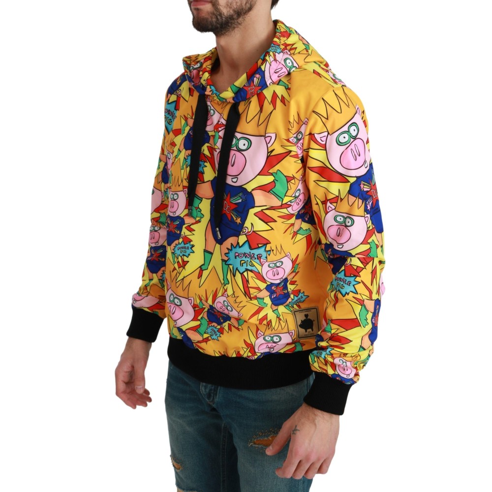 Dolce & Gabbana Eleganter gelber Kapuzenpulli