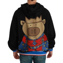 Dolce & Gabbana Eleganter Kapuzenpulli mit königlichem Motiv