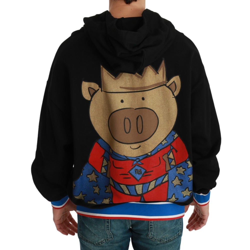 Dolce & Gabbana Eleganter Kapuzenpulli mit königlichem Motiv