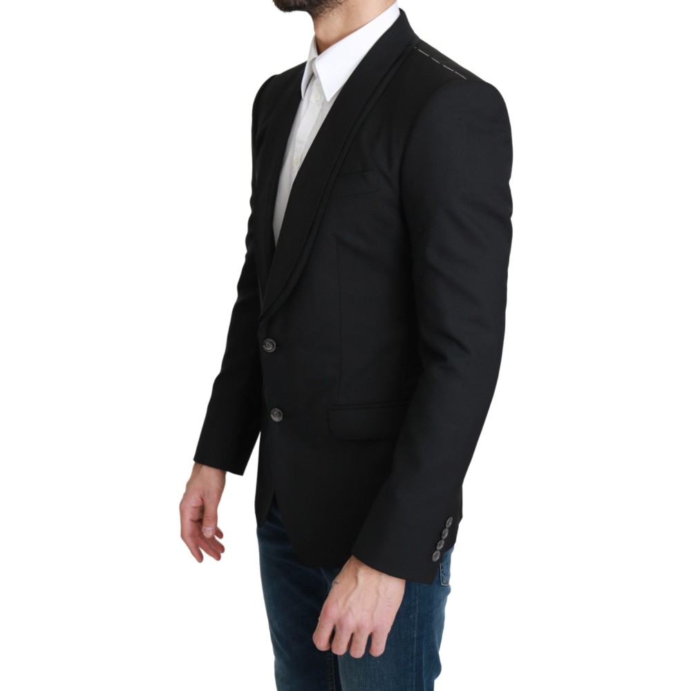 Dolce & Gabbana Eleganter schwarzer formeller Blazer aus Schurwolle