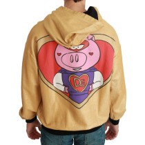 Dolce & Gabbana Eleganter Kapuzenpulli mit königlichem Motiv
