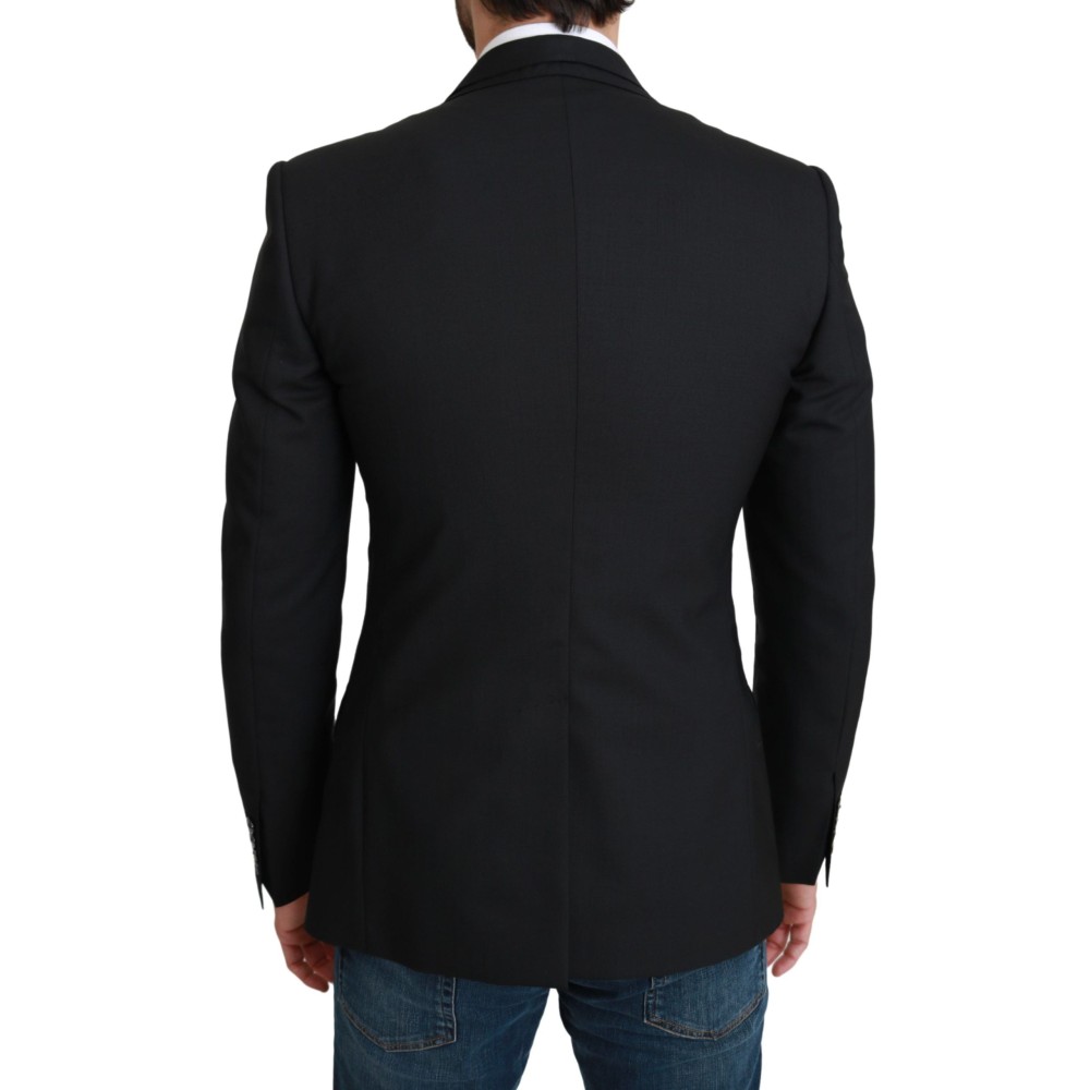 Dolce & Gabbana Eleganter schwarzer formeller Blazer aus Schurwolle