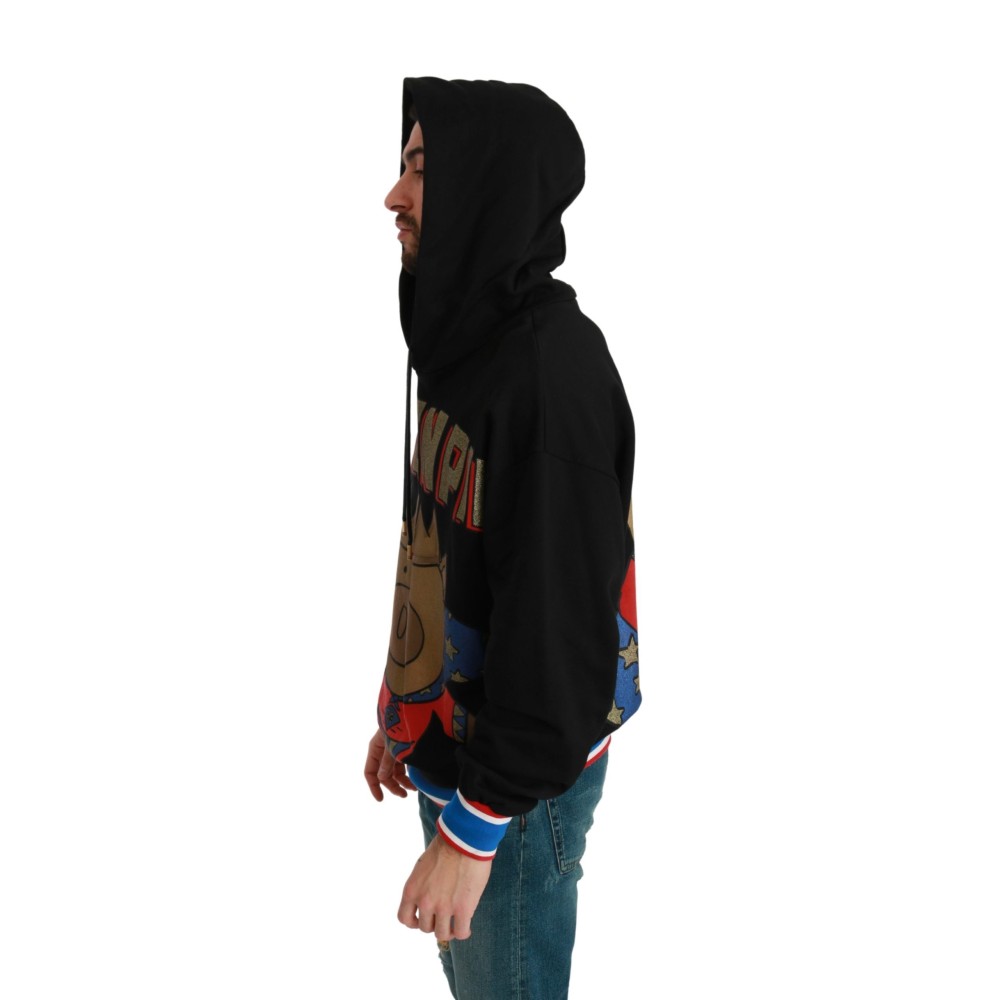 Dolce & Gabbana Eleganter Kapuzenpulli mit königlichem Motiv