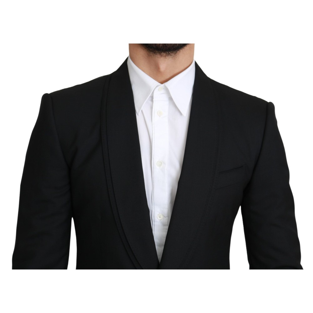 Dolce & Gabbana Eleganter schwarzer formeller Blazer aus Schurwolle