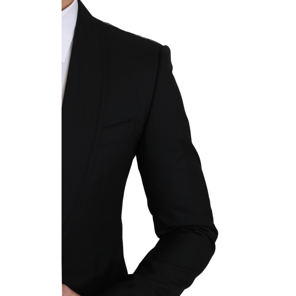 Dolce & Gabbana Eleganter schwarzer formeller Blazer aus Schurwolle