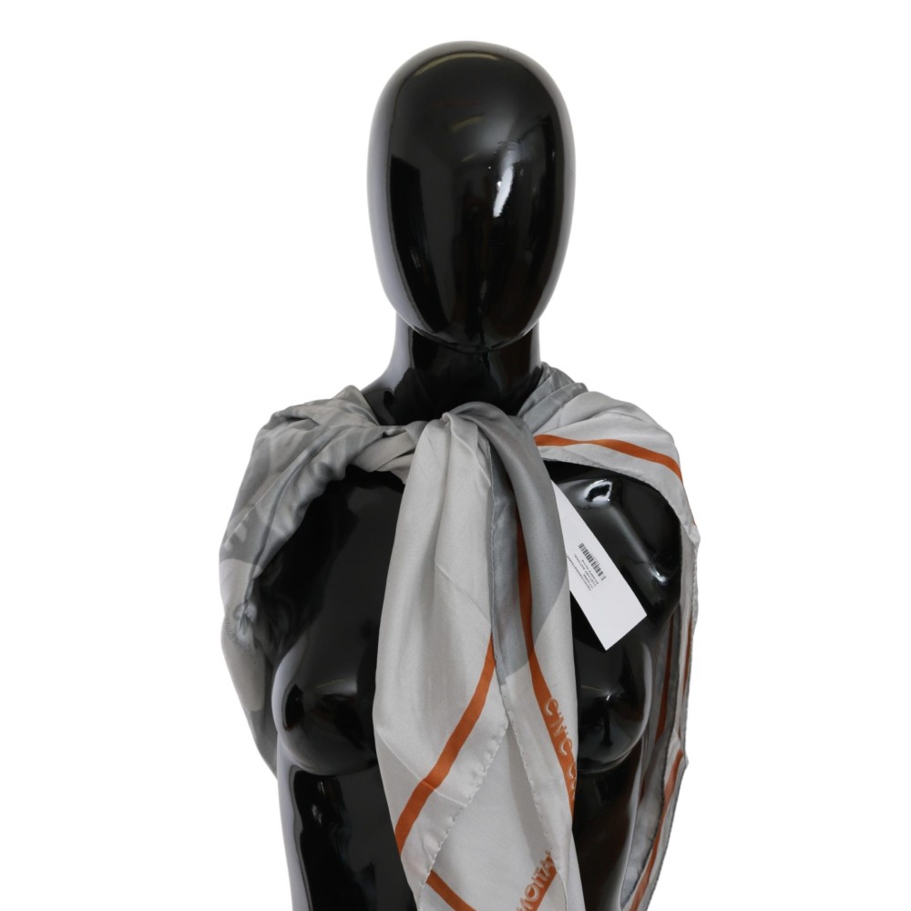 Costume National Eleganter Seidenschal mit Blumenmuster