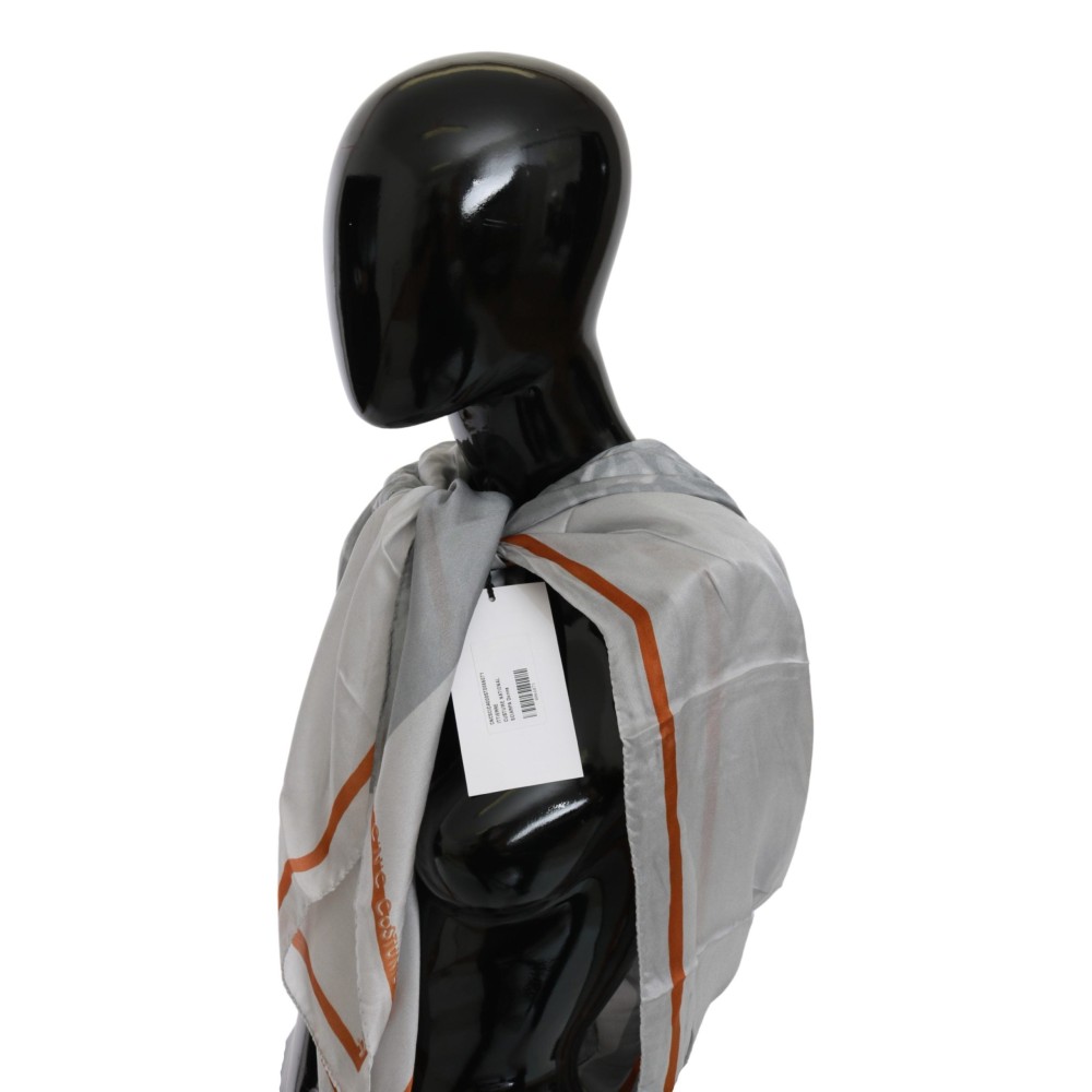 Costume National Eleganter Seidenschal mit Blumenmuster