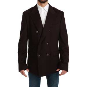 Dolce & Gabbana Eleganter bordeauxfarbener Taormina-Blazer aus Kaschmir